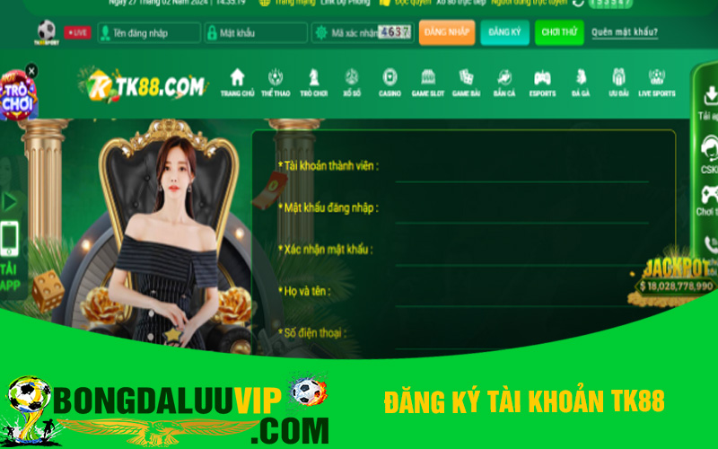 Cách đăng ký tài khoản Tk88